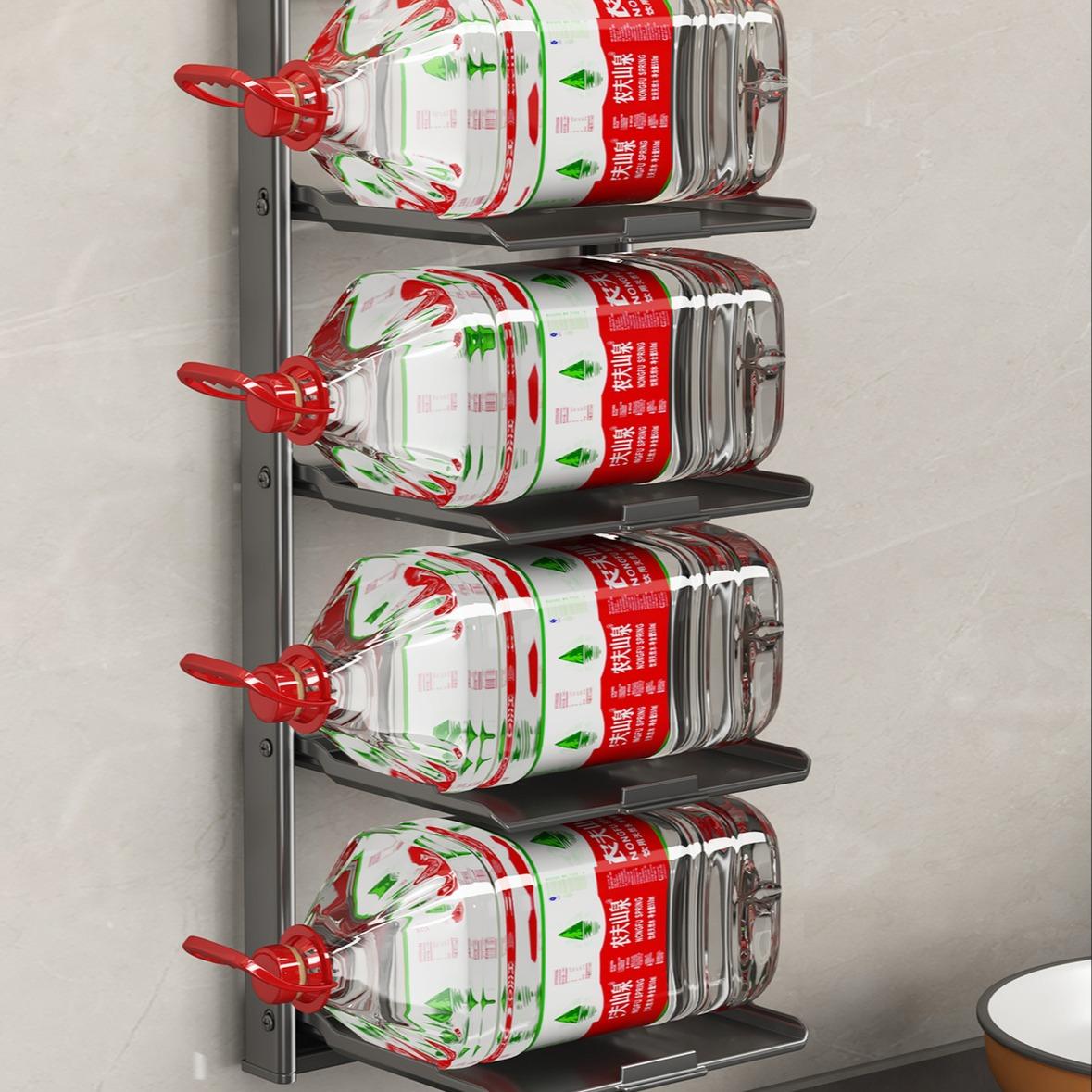Suction Cup Kitchen Prep Rack with Multi Layer Food Trays, Wall Mounted Foldable Vegetable Holder for Meal Prep, Space Saving Storage Organizer for Cutting Ingredients, No Drill Design for Home Kitchen Use