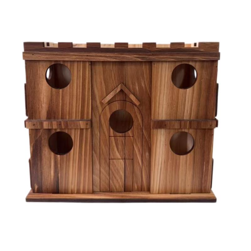 Garden Birdhouse Villa, Cozy Home for Birds, Sparrow, Finch, Parrot Wood Outdoor Nesting Shelter, Elegant Garden Decoration, Wooden Bird Houses