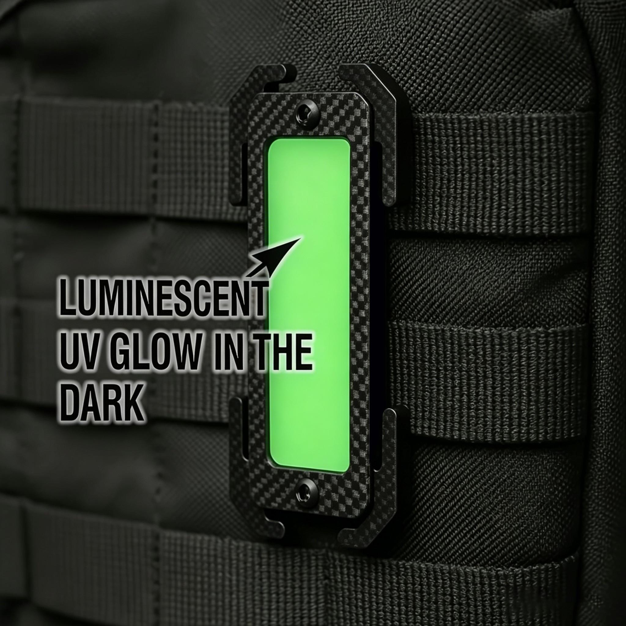 Tactical Glow-In-The-Dark Velcro Tag, Molle Mounting Buckle, Outdoor Backpack Light-Absorbing Panel, Luminous Identification Patch