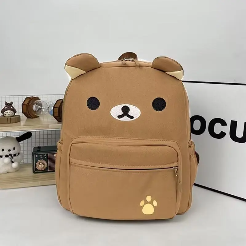 Kawaii Cute Bear Large-Capacity Backpack, Stylish Anime Cartoon Schoolbag with Safe Materials for School Use, Student Shoulder Bag