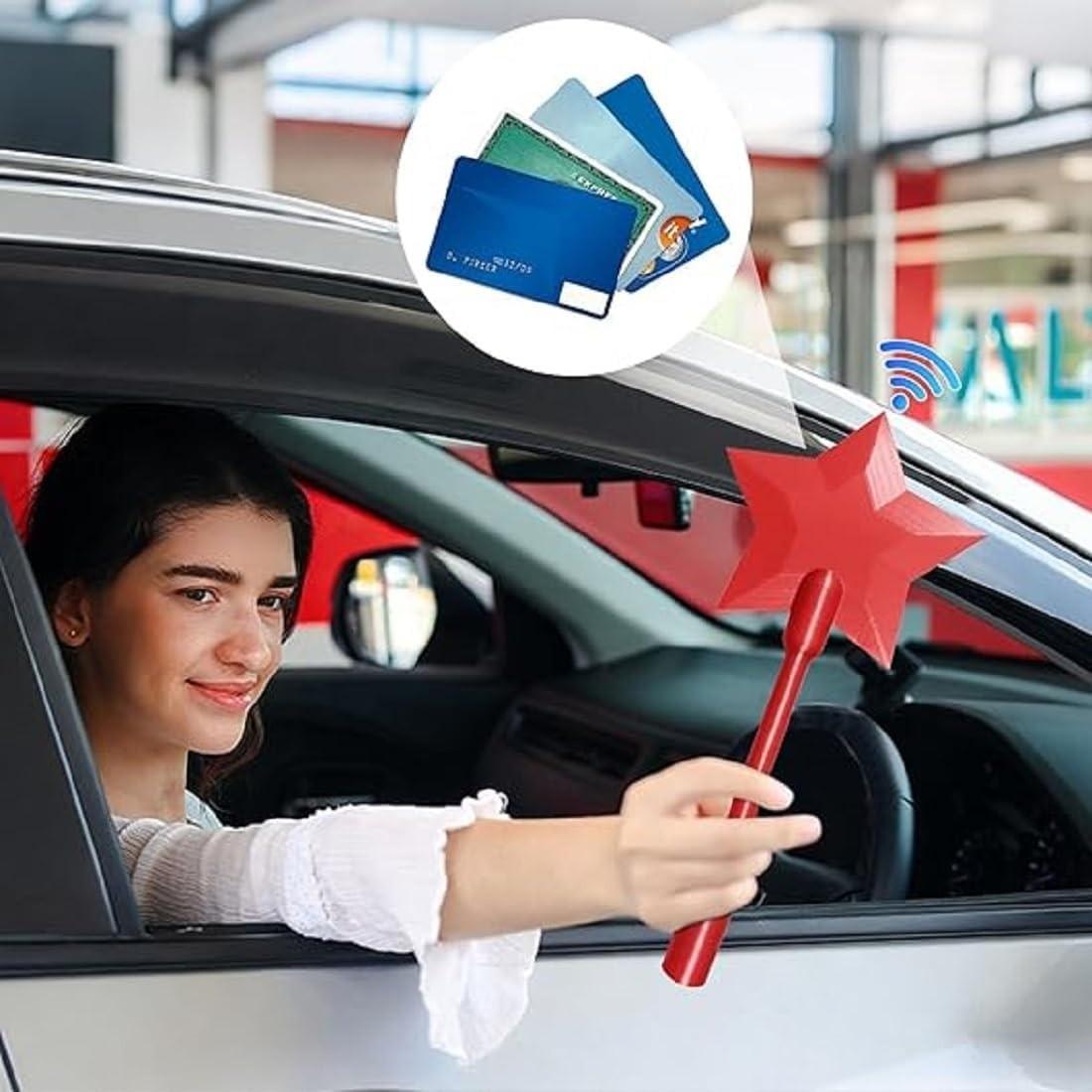 3D Printed Magic Wand Payment Device, Touch-To-Pay Credit Card Wand, Starlight Non-Contact Payment Card Holder, Convenient and Stylish