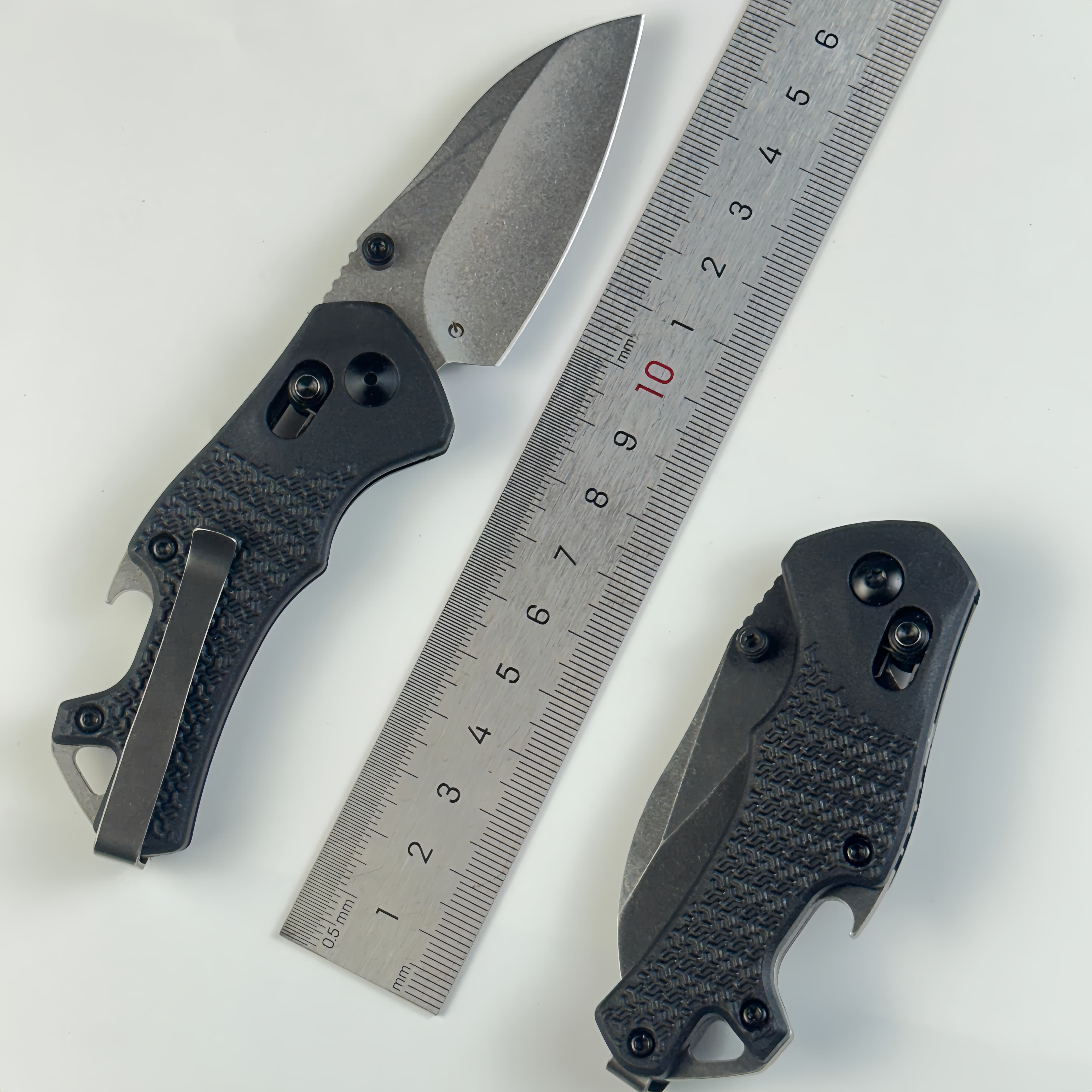 8337 Handle Folding Knife, Anti-Slip Texture, Back Clip, Edc Tactical Pocket Knife, Outdoor Camping, Daily Utility Tool, Gift Idea