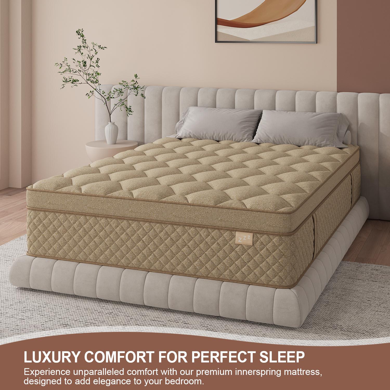 12"14" Twin Full Queen King Size Mattress in a Box Hybrid Spring Memory Foam, Medium Firm Ergonomic Mattress