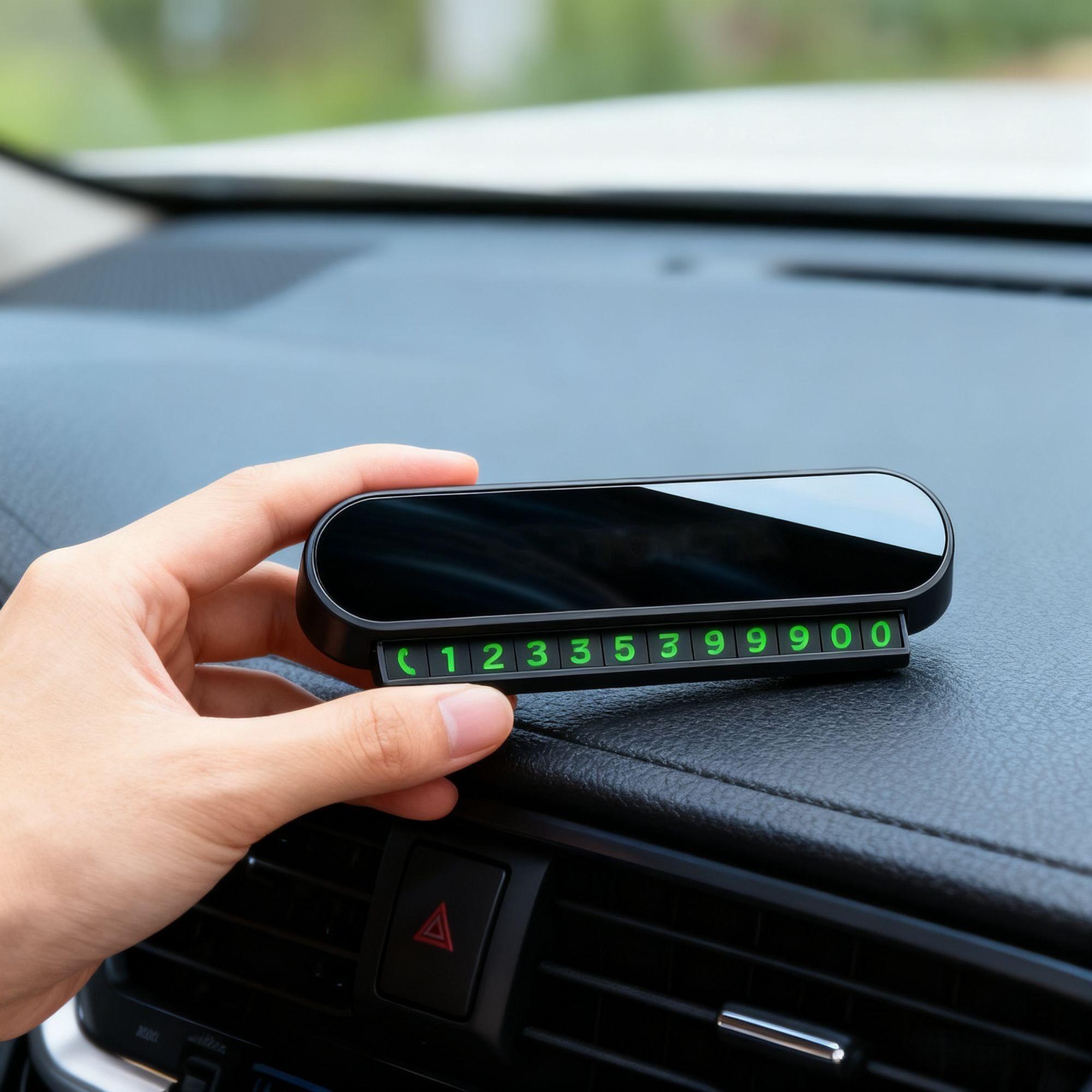 1pc Car Temporary Parking Card, Phone Number Card Plate for Peugeot 408 308 5008, Landtrek 208 3008 2008 Rifter 508 Accessories