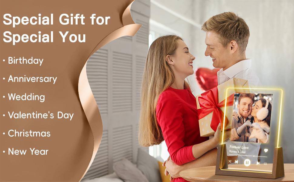 Customizable Spotify Photo Plaque - Style-01 Personalized Home Decor Gift for Couples, Anniversary & Birthday Presents