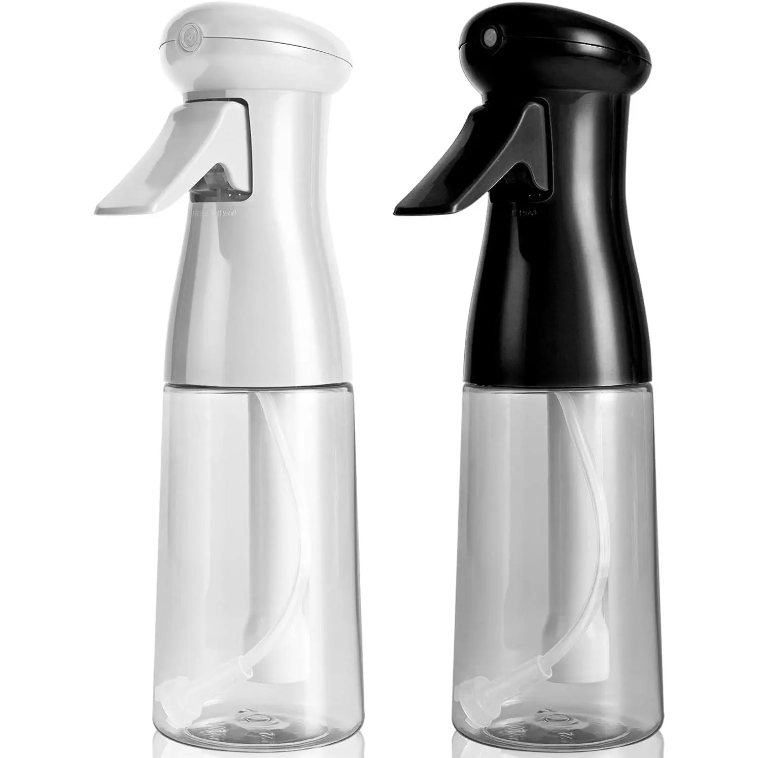 Bottle for Hair, Continuous Mister, Fine Mist, 2 Pack, 6.8 Oz | Ultra-Fine Mist, Continuous , Leak-proof Misting for Hairstyling, Barbers, Salons, Essential Oil, Cleaning, Planting