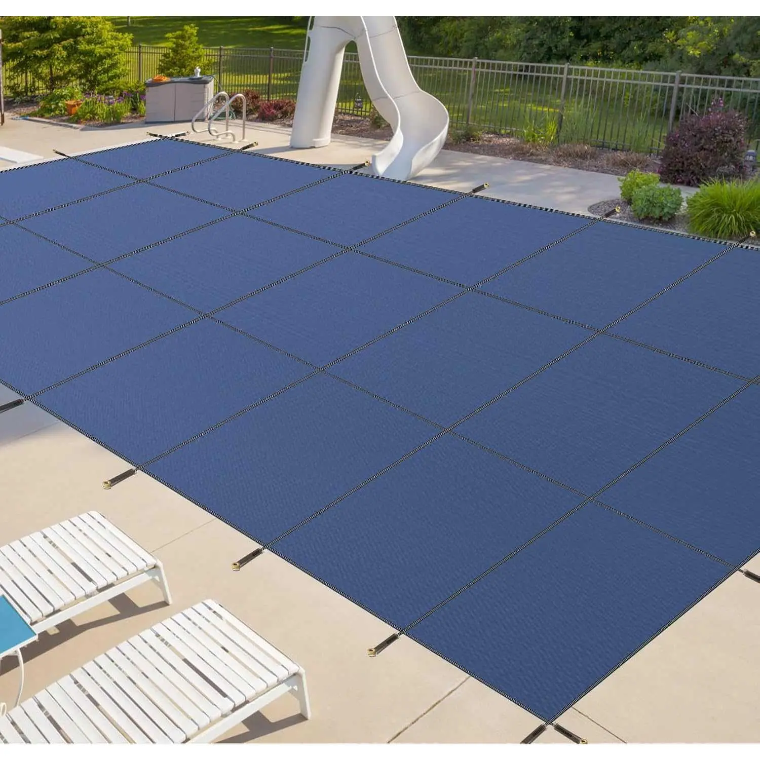 iCOVER Inground Pool Safety Cover, 16x32ft Rectangle Winter Safety Pool Cover for Inground Swimming Pools, Winter Pool Cover, Pool Covers fo DL260808D09