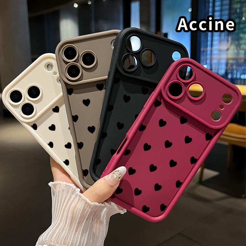 Popular Love Heart Pattern Case for iPhone 17 16 15 14 Pro Max 13 12 11 XR XS Air Plus Shockproof Non Slip Military-Grade Protection Silicone Cover