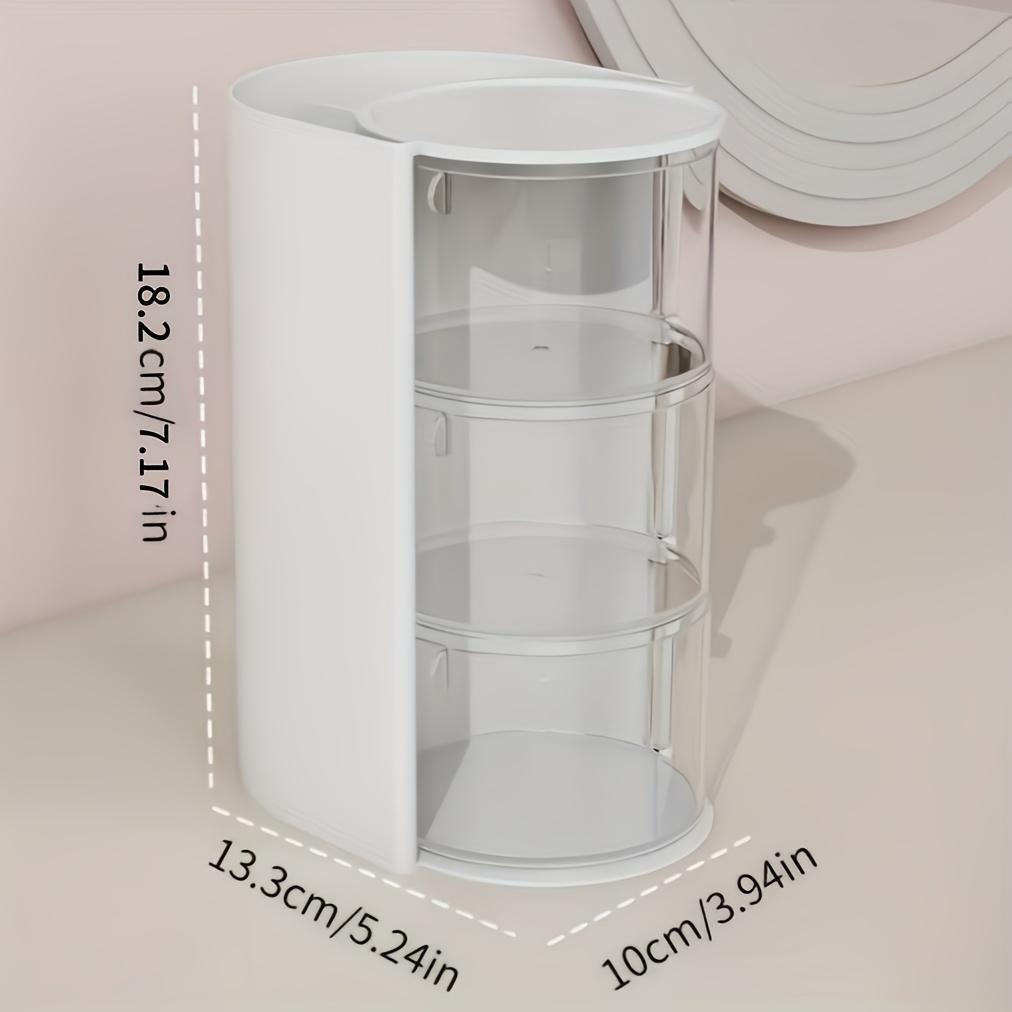 Rotating Multi-Layer Transparent Storage Box, Dustproof Plastic Organizer, Cosmetic Eyebrow Pencil Holder, Jewelry and Hair Accessories, Cosmetics Organizer Storage