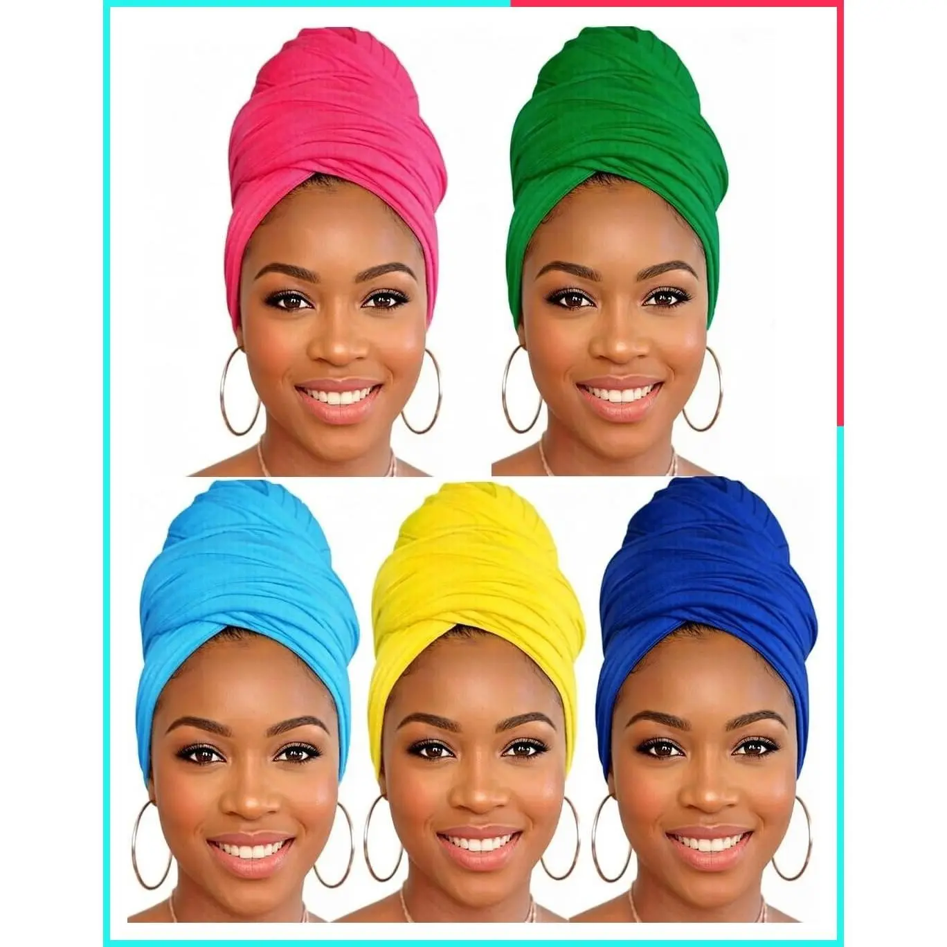 Soft Long Head Wraps for Black Women – 71"x32" Large Turban Hair Scarves for 4C Hair, Locs, Braids, Modest Wear & Daily Styling, Bad Hair Day