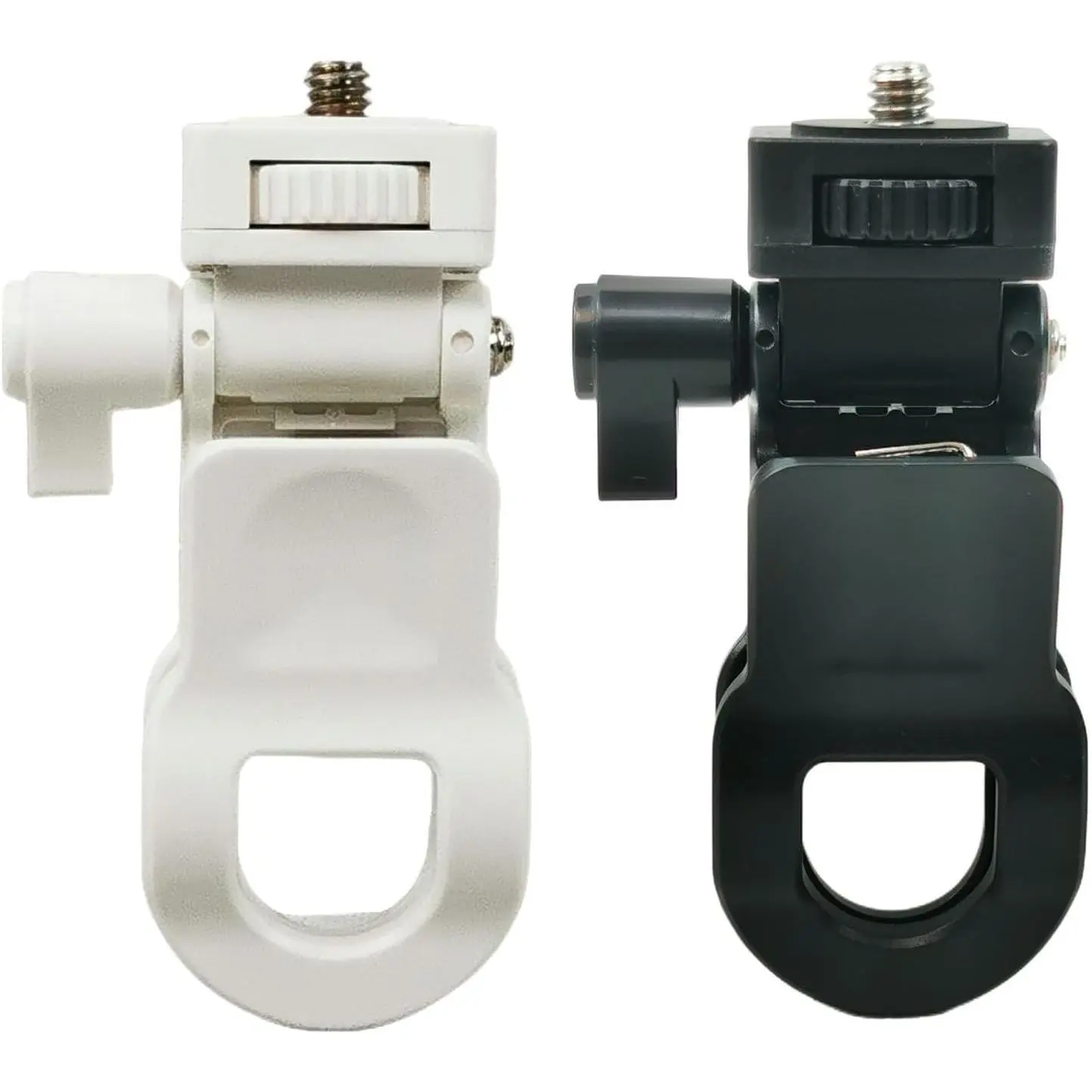 2-Pack Camera Mount Clamp Clip with 1/4 Screw Connector, Fill Light Flash Holder, Webcam Stand for Phone/Tablet Tripod, Video Live Stream, Fill Light Clip