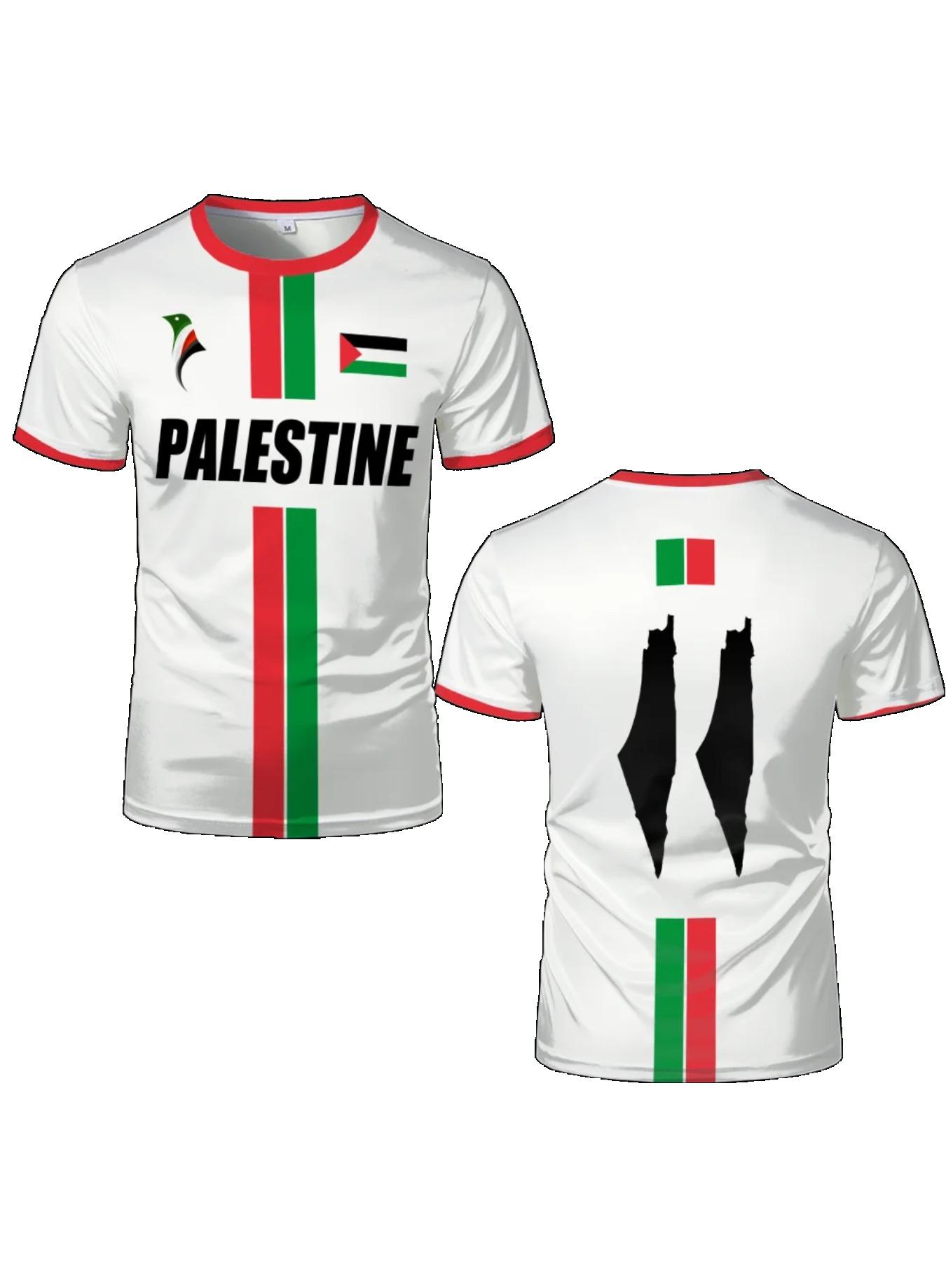 2025 New Palestine Football T-shirt Summer Men's and Women's Palestinian jerseys Gaza Children's T-shirt Gift Neutral T-shirt