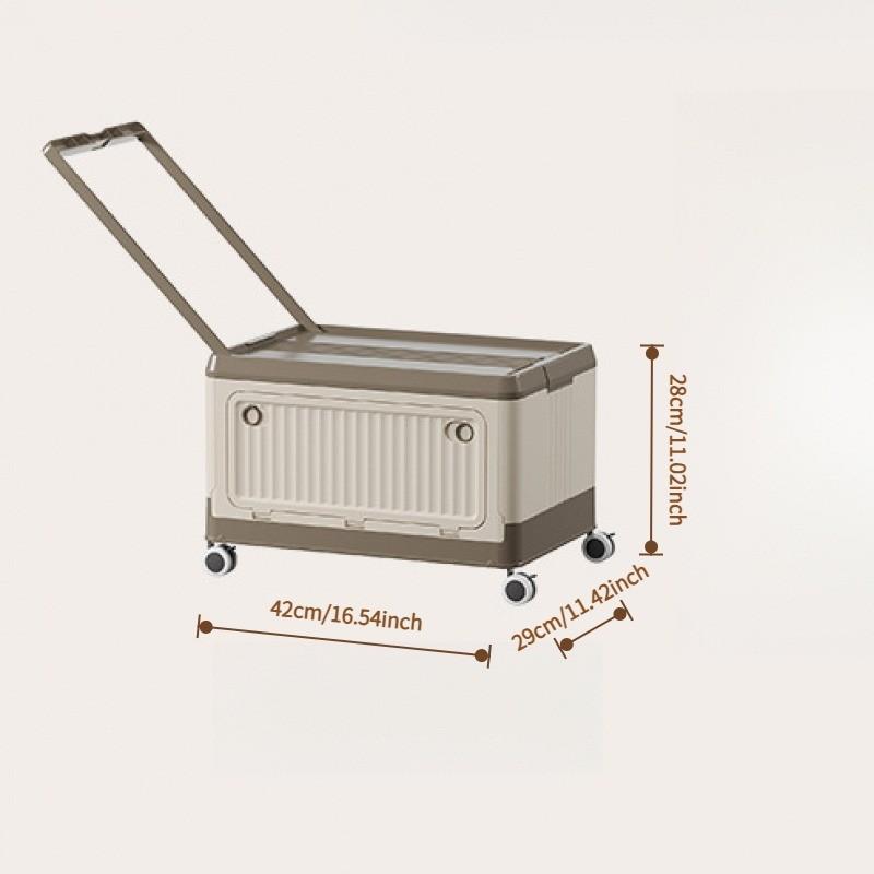Modular Foldable Storage Box with Wheels | Stackable Design & Dustproof Lid | For Bedroom, Closet & Small Spaces | Collapsible Storage Organizer