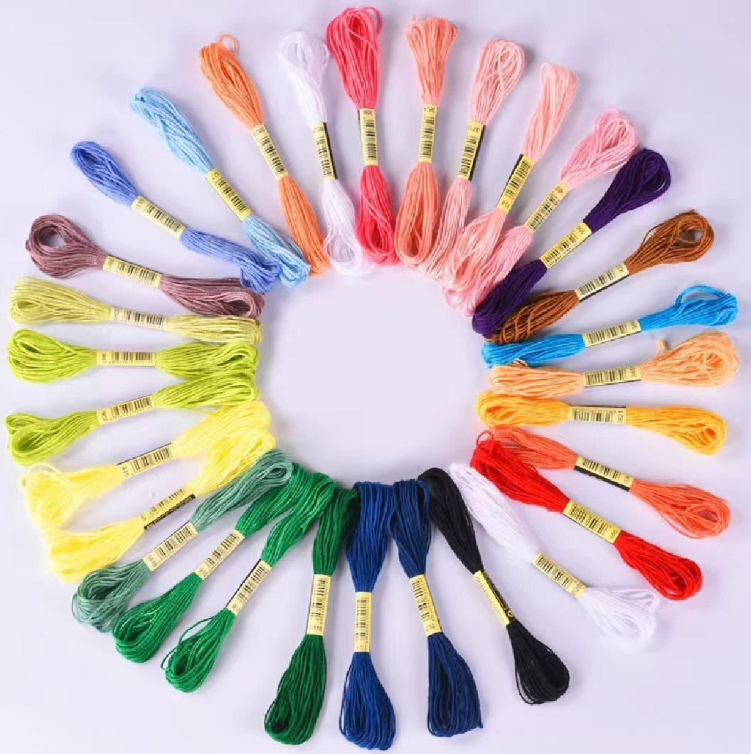 Cross Stitch Embroidery Thread Set, 447 Colors Cross Stitch Floss, 100% Polyester Cotton Blend, Ideal for DIY Crafts & Sewing Projects
