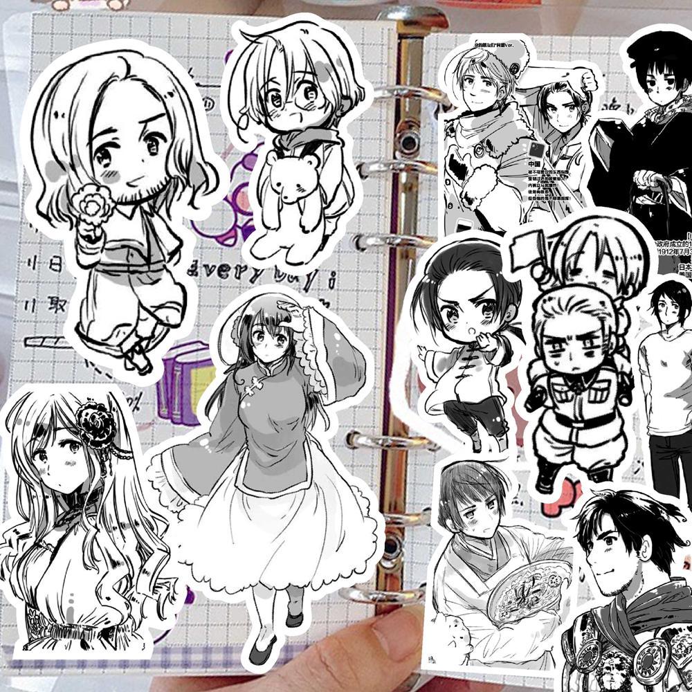 65Pcs Hetalia APH Anime Peripheral Stickers DIY Handbook Decoration Phone Case Cup Skateboard Waterproof Graffiti Stickers 65Pcs Hetalia APH Anime Peripheral Stickers DIY Handbook Decoration Phone Case Cup Skateboard Waterproof Graffiti Stickers