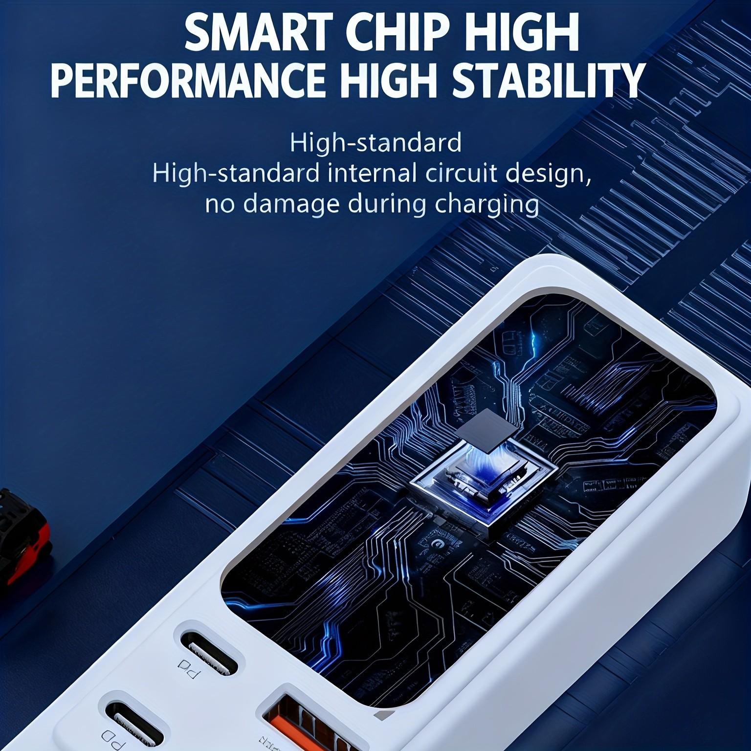 12-In-1 66w Fast Charging Station, 6 USB Ports + 6 Type-C PD Fast Charge Ports, Compatible with iPhone, Macbook, Laptop, Phone, Tablet, Game Console