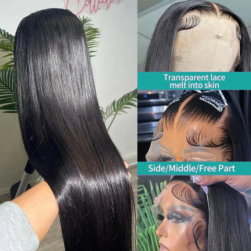 TikTokShopBlackFriday Bling Hair Straight 30 32 Inches 13x4 Transparent Lace Front Human Hair Wigs 13x6 Lace Frontal Wig 5X5 Lace Closure wig 180 Density #NovaTopFinds