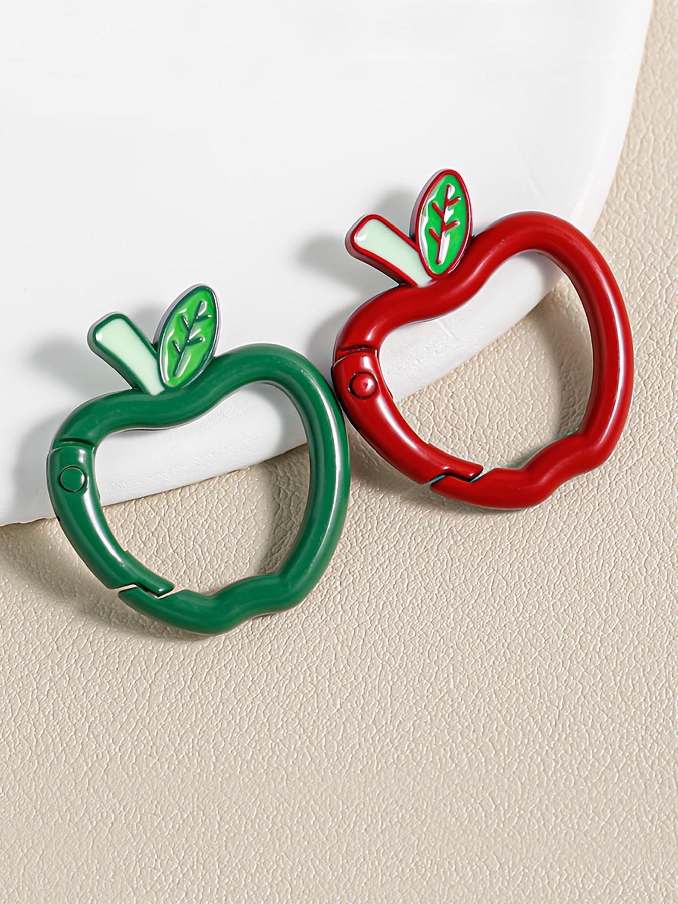 5/20pcs  Apple-Shaped Key Rings for Holiday Celebrations, Bracelet Necklaces, Keychains, And Craft Jewelry Making