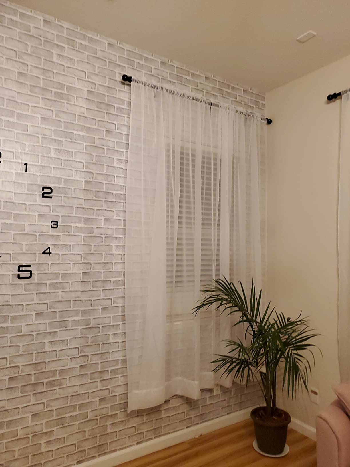 Adjustable Curtain Rod with Brackets Curtain Rod Set.Basic Curtain Rod,Minimalist.Suitable Blackout for Windows,Bedrooms,Kitchens, Without curtains