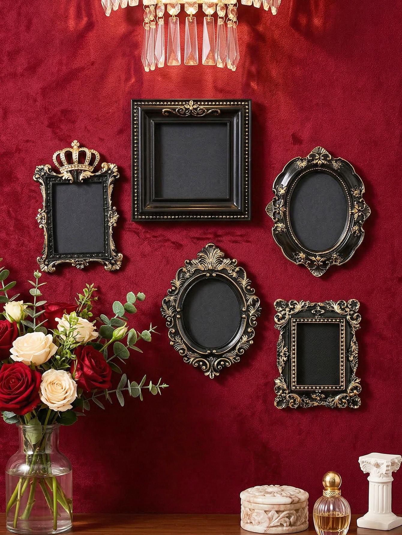 European-style mini hanging photo frame (can hold photos) vintage photo prop suitable for DIY wall decoration