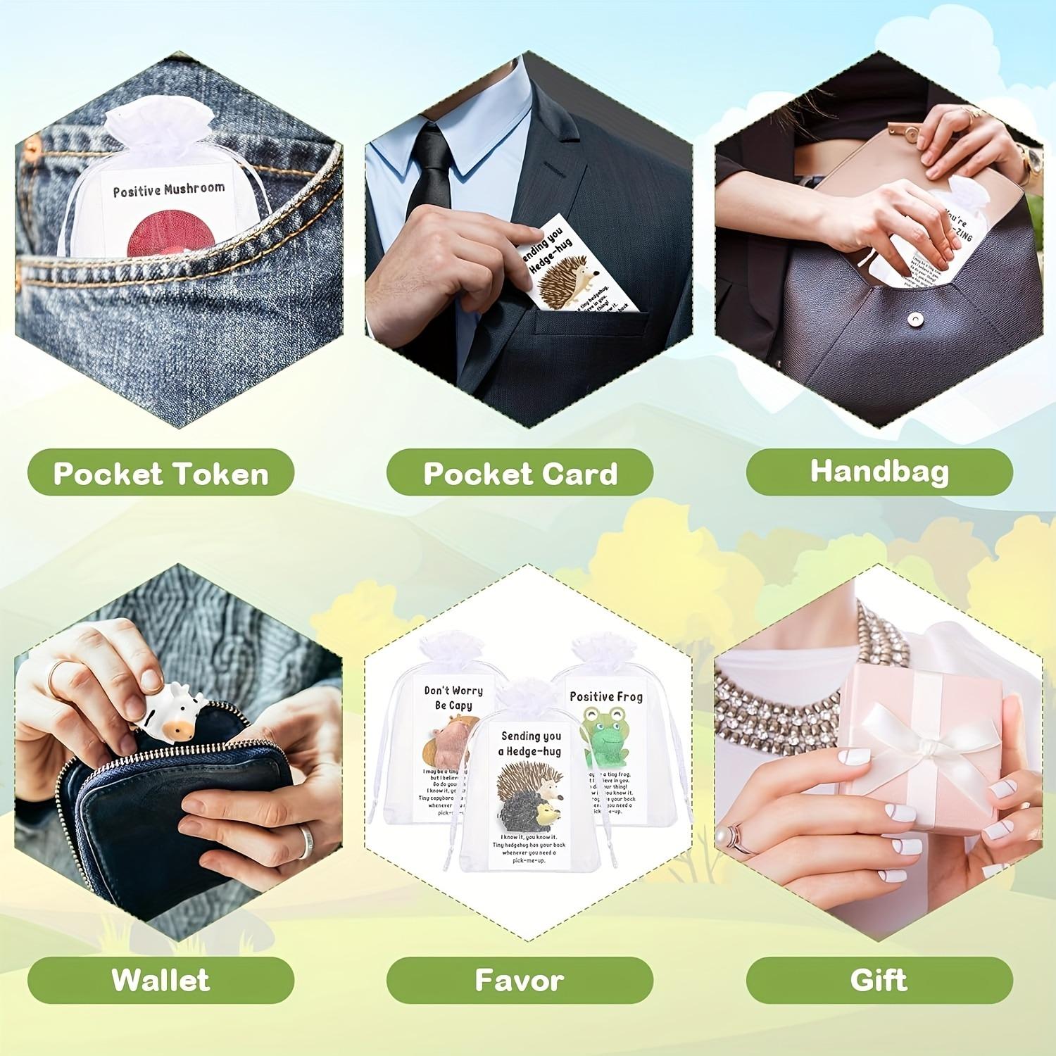 Employee Appreciation Gift Set, Includes Mini Resin Animals, Humorous Cards & Organza Bags, Perfect for Colleague Thanks