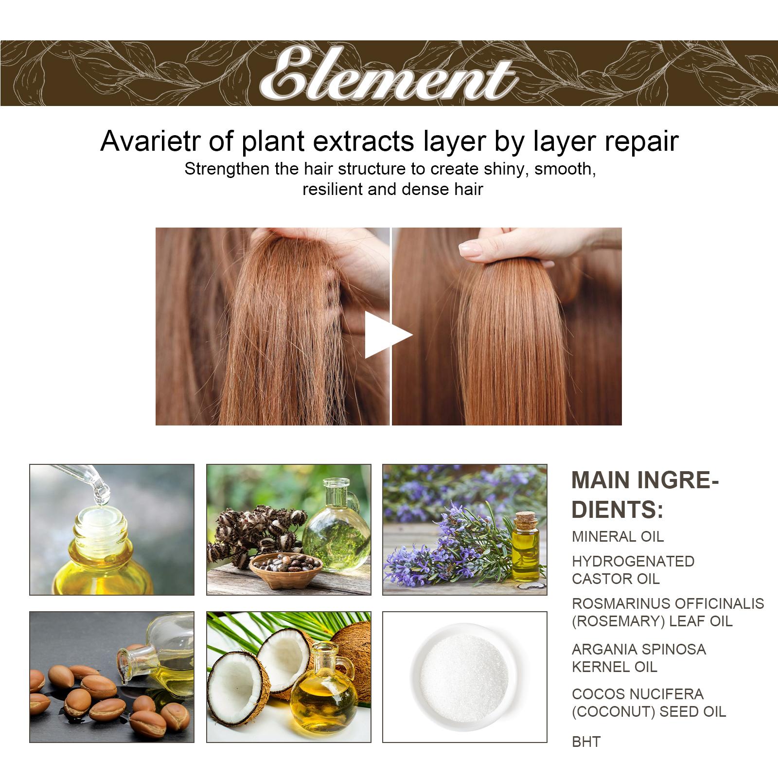 EELHOE  - 100% Organic Hair Growth Nourishing Oil with Rosemary, - For Scalp and Hair Health, Moisturize Scalp, Haircare Moisture,Fuller, Thicker Hair for Women & Men, Silky Conditioning, Frizz Control