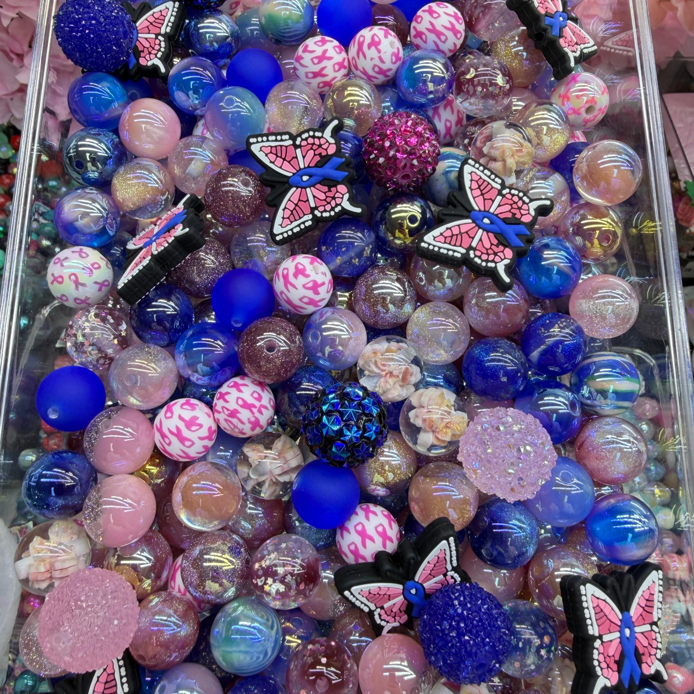 March Second Round Creative Acrylic Beads, DIY Mix Beads, Bead Assortment, DIY Beading, DIY Craft Embellishments, Used for Stringing Pens, Choking Hazard Warning, Ca Prop 65 Compliant, Non-Silver Color