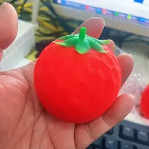 Strawberry Stress Relief Toy, New Edition Squeeze Ball, Soft Plush Strawberry Compression Toy, Rebound Pressure Release Game