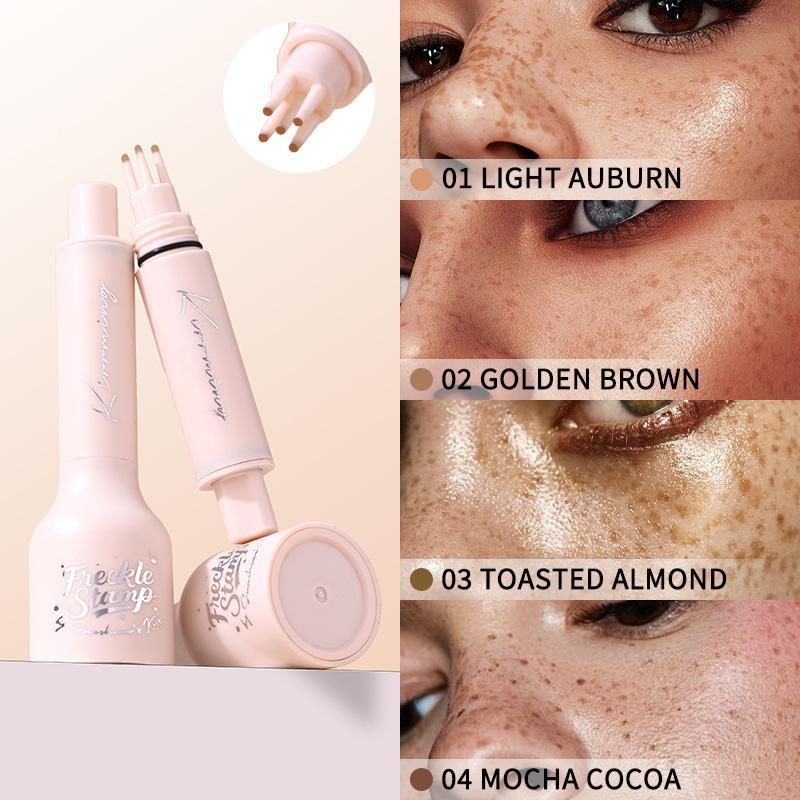 Waterproof Freckle Pen Makeup Stamp, Natural Looking Fake Freckles Marker, Sweatproof Dotting Pen for Women