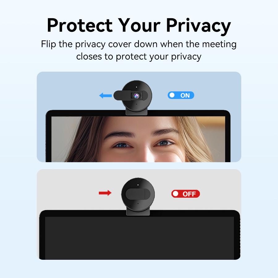 EMEET C950 4K Webcam for PC - PC Accessories with Microphone, Physical Privacy Cover, 70° FOV, Automatic Plug&Play for Live Streaming Equipment, Video Calls, Home Office