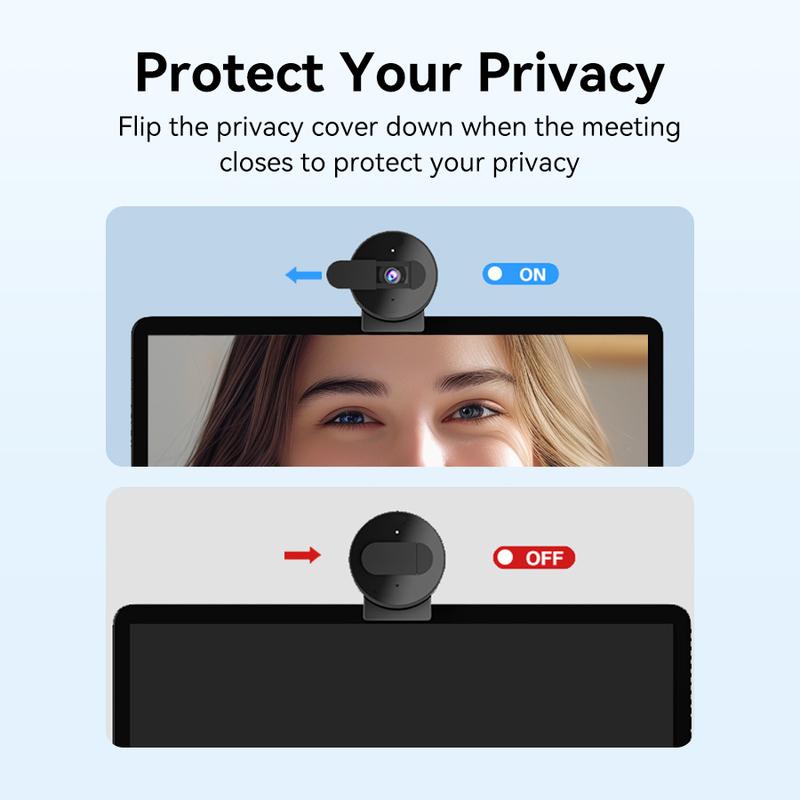 EMEET C950 4K Webcam for PC, USB Webcam with Microphone & Physical Privacy Cover, 70° FOV for Personal Use, Plug&Play Perfect for personal streaming Home Office Monitor Camera, TikTokShopBlackFriday