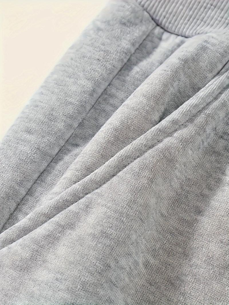 Casual hoodie and sweatpants set - fleece lining, long sleeves, printed design | machine washable