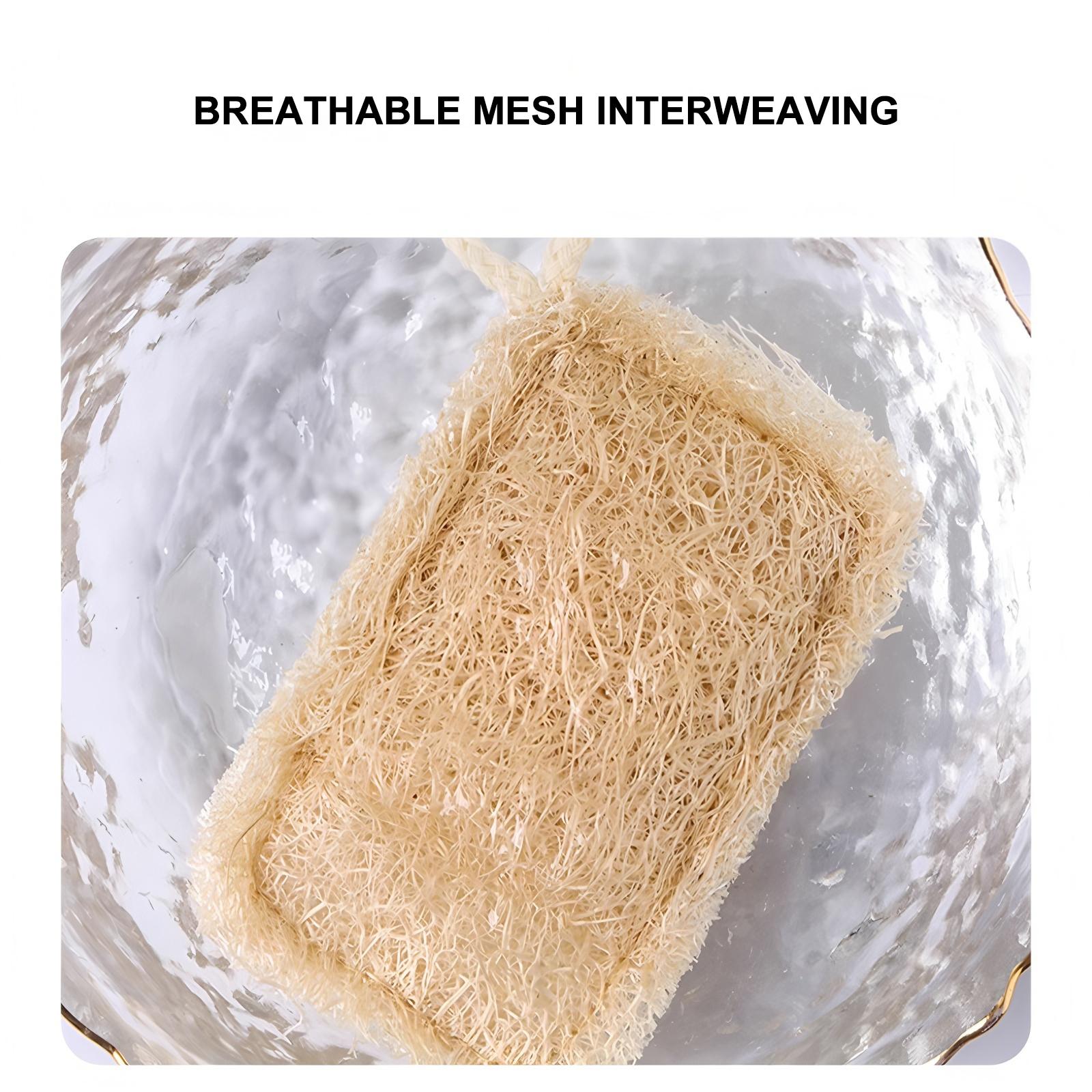 Natural Loofah Sponge Scrubber Brush for Kitchen Cleaning, Durable & Eco-Friendly, Perfect for Washing Pots & Bowls