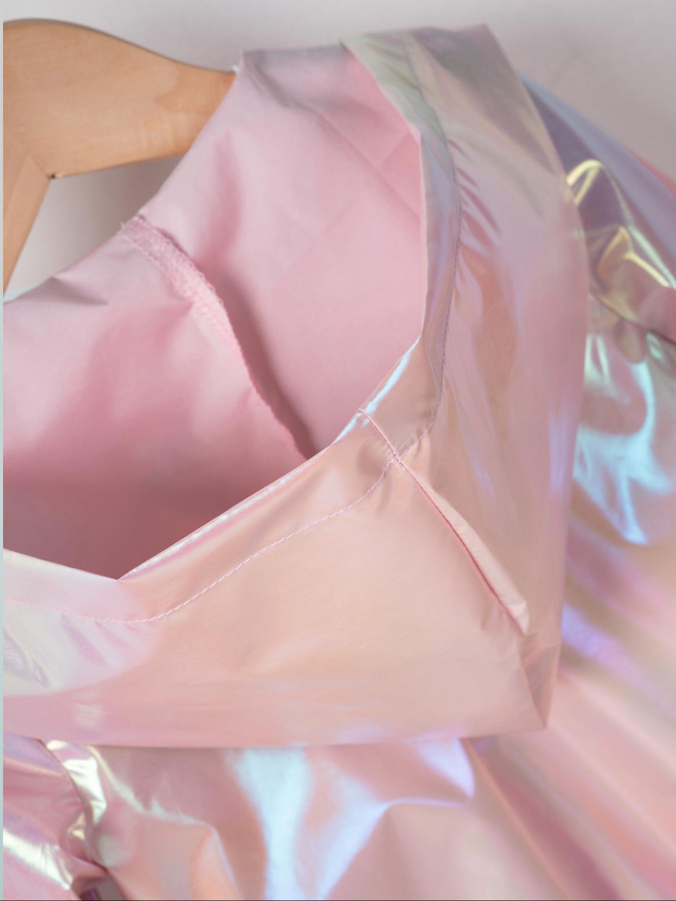 Toddler Girl's Thin Glitter Zip Up Hooded Jacket without Tee, Fashion Long Sleeve Zipper Outerwear for Spring & Fall, Kid's Clothes for Daily Wear, Casual Comfy Jacket