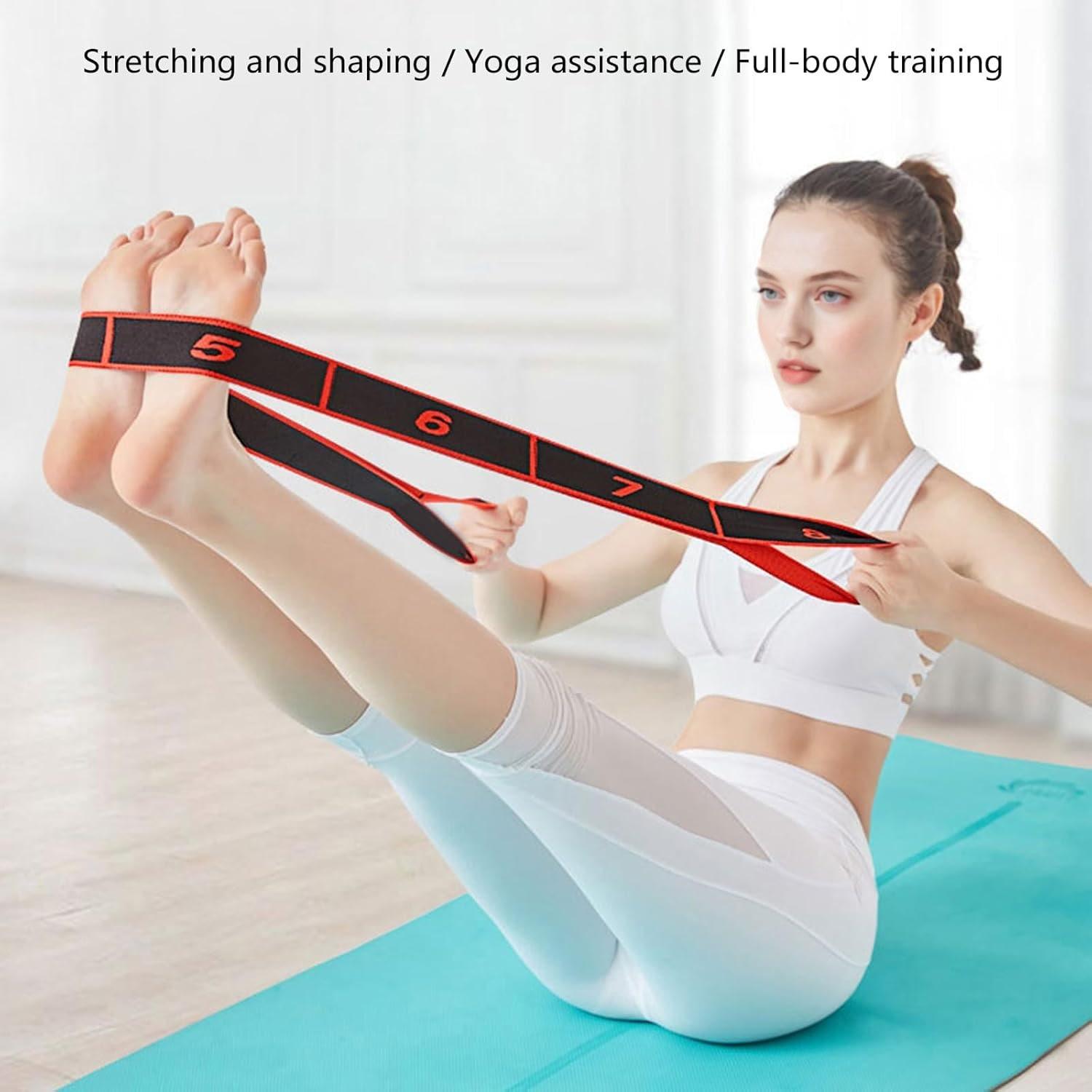 Stretch Strap for Adult/Kids Dance Elastic Band for Children Gymnastics Stretching Strap Kids Stretching Bands Multi-Loop Adjustable Exercise Bands Stretching Resistance Ballet Bands Gymnastics Equipment -8 Loops