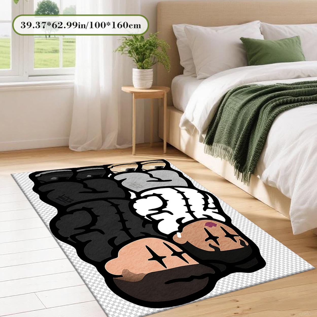 Irregular Printed Rug Velvet soft and comfortable patterned printed carpet, suitable for multiple scenarios, available in various sizes, soft and non-shedding Decorative Rug