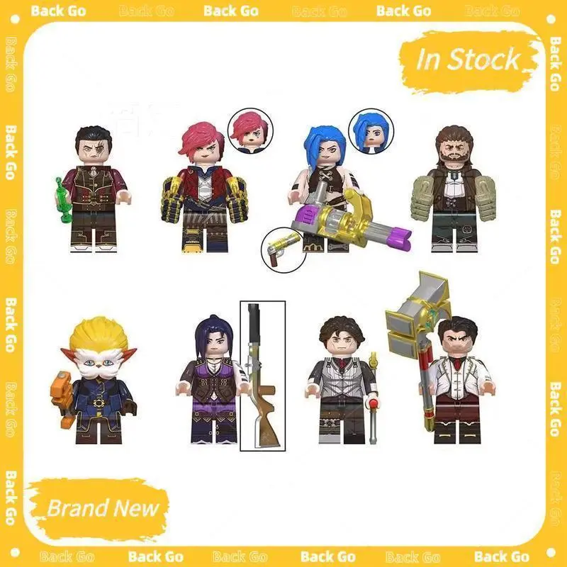 2026 Hot selling toys League of Legends Arcane Q Version Action & Toy Figures (QD001-QD008), Jinx Vi Jayce Viktor PVC Collectible Set, Decorative Toy Gift for Model Enthusiasts Internet-famous toy