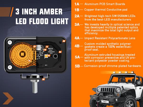 Nilight Amber Motorcycle Light Pods 2PCS 3Inch Flood Light Led Offroad Fog Light 1070LM Built-in EMC Driving Light Auxiliary Light for Motorbike SUV ATV Truck Boat Tractor Forklift dealsforyoudays Nilight Amber Motorcycle Light Pods 2PCS 3Inch Flood Light Led Offroad Fog Light 1070LM Built-in EMC Driving Light Auxiliary Light for Motorbike SUV ATV Truck Boat Tractor Forklift dealsforyoudays