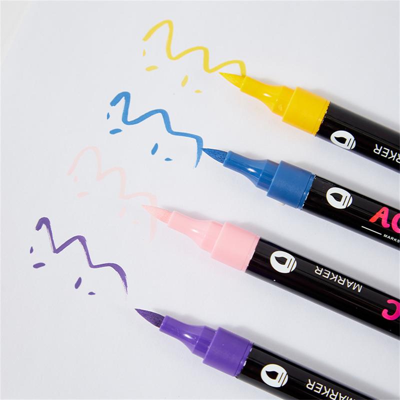 24/48/72 Color Acrylic Paint Markers, Acrylic Painting Pen, Dual Brush Marker Pen Set, Artist Fine and Brush Tips, Coloring Books, DIY Crafts, Christmas Gift