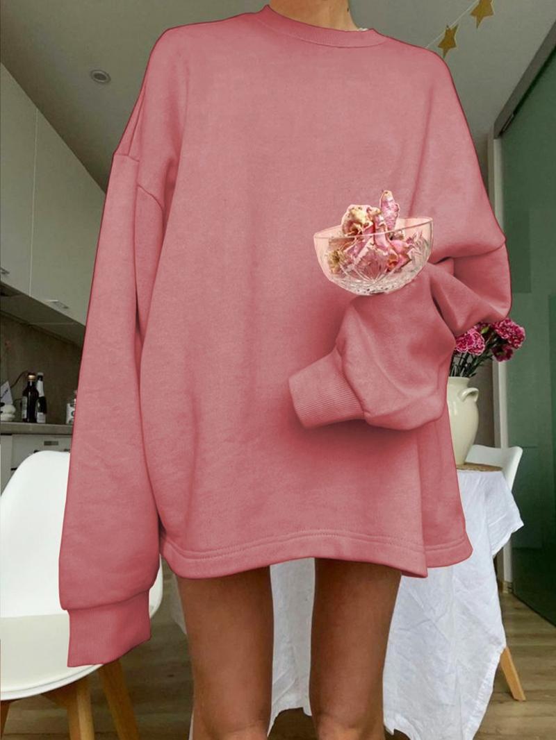 Women's Knitted Autumn Winter Patchwork Round Neck Elegant Long Sleeve Dress, Stylish Fall Fashion, Comfortable and Warm