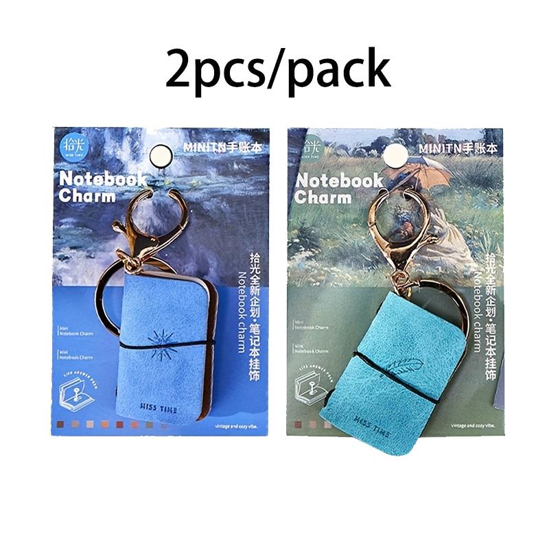 2-Pack PU Soft Leather Stylish Keychains, Mini Portable Hanging Set, Creative Personalized Accessories, Practical Gift Items