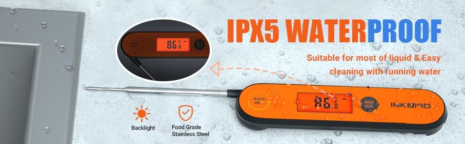 Inkbird meat thermometer, 1 instant reading thermometer, suitable for grilling, frying, waterproof and rechargeable, magnetic, kitchen tools Utensils Kitchenware Home