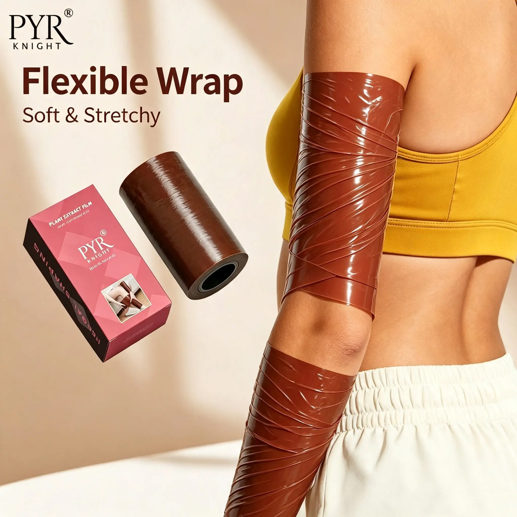 PYR KNIGHT Flexible Wrap, Body-Shaping Belt，Fits the skin seamlessly,Warm and comfortable,No restriction during exercise,Enhance perspiration，Sports-assistive products，suitable for sports, yoga, fitness, home, and office