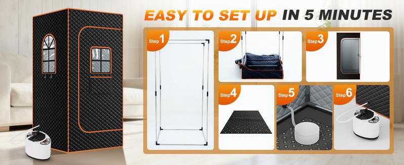 Lilypelle Upgraded 2 Person Portable Sauna Box, Extra Large Portable Steam Sauna for Home,Personal Sauna Tent Full Body with 2 Steamers, 2 Folding Chair,Remote Control Lilypelle Upgraded 2 Person Portable Sauna Box, Extra Large Portable Steam Sauna for Home,Personal Sauna Tent Full Body with 2 Steamers, 2 Folding Chair,Remote Control