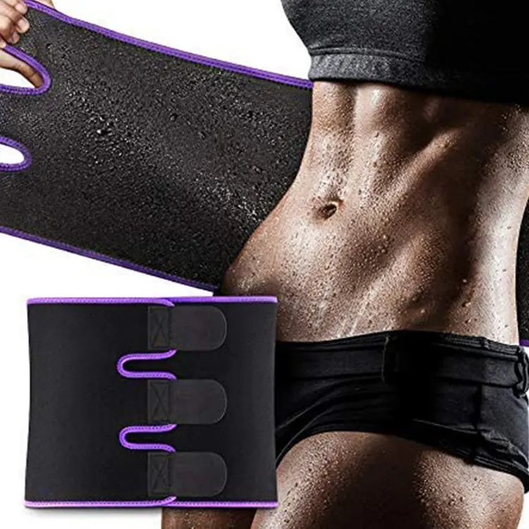 Sweat Belt Fitness Sports Protective Gear Shape Running Fat Burning Yoga Waist Adjustable Velcro Waist Belt fit massage mode Posture Correction Back Support Strap anti-slip silicone steel d-ring period cramp massager portable cordless firm tummy control