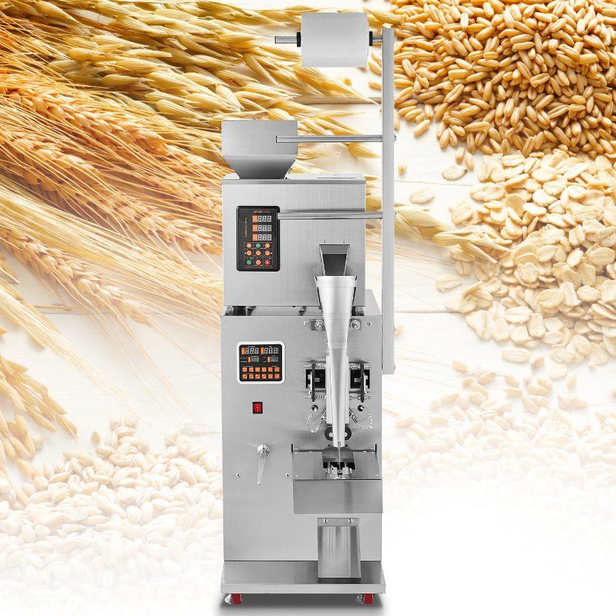 VEVOR Automatic Particle Packaging Machine, 0.002-0.22lbs/1-100g, Multi-Function Pouch Powder Sachet Weighting Filling Packing Machine, Powder Filler Machine for Tea Seeds Grains Flour Beans Glitter