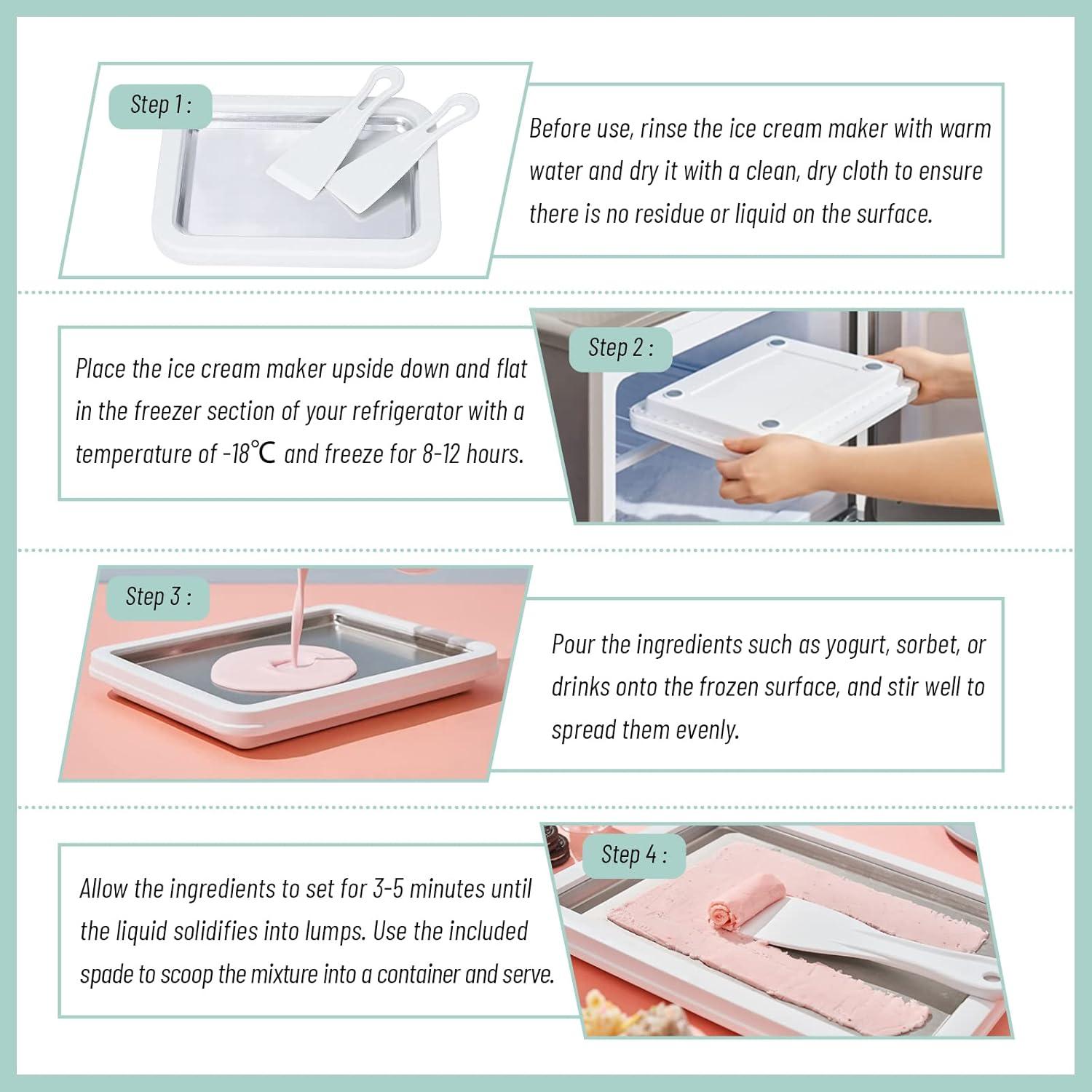 🍦 Instant Ice Cream Roll Maker| Frozen Yogurt & Gelato Plate| Fun DIY Parent-Child Family Activity