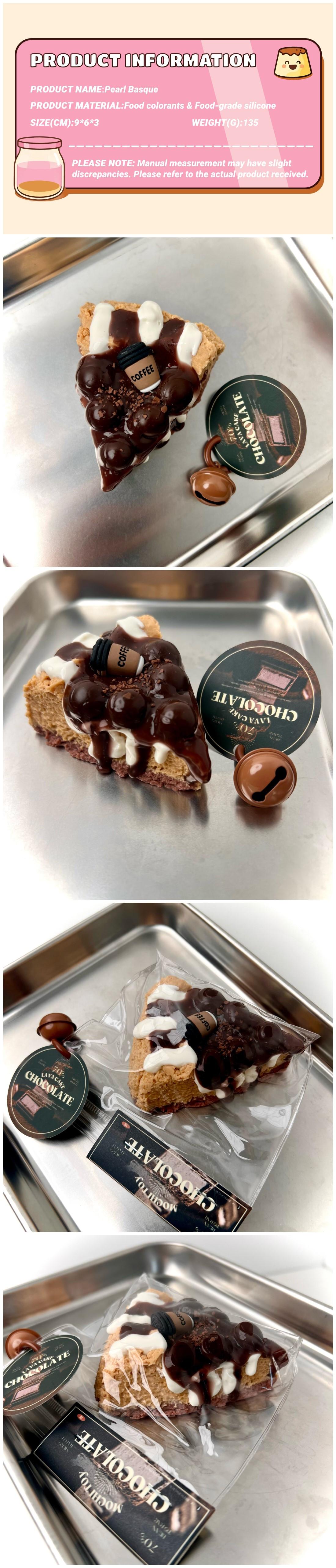 【Buy 3 get 1 free】Chocolate Raspberry Tower Cake Food-Grade Silicone Slow-Rising Rebound Squishy Fidget Toys for Stress Relief - Soft Squeeze Toys with Thick Creamy Slime Texture, Handmade Non-Toxic Sensory Toys