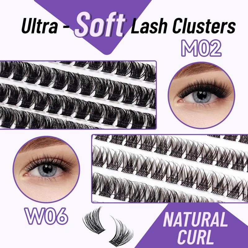 Eyelash Extension Kit, 1 Box Individual False Eyelashes with Eyelash Glue & Tweezers & Brush & Eyelash Remover, Professional Eye Makeup Accessories, Cosmetic