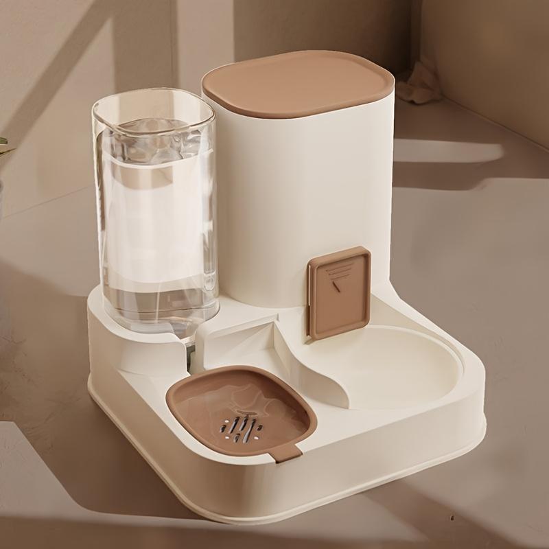 Pet 2-in-1 feeding and water dispenser, automatic feeding and continuous water dispenser, cat feeding and water dispenser, suitable for cats and dogs